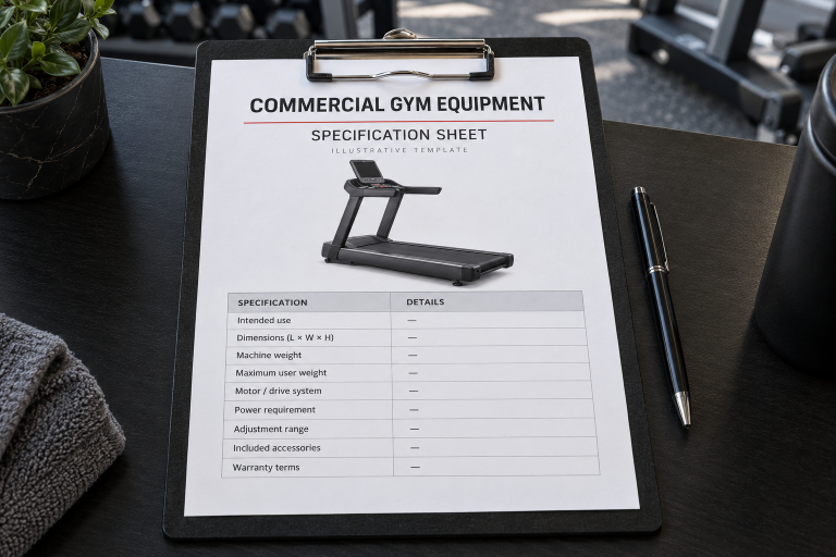 Commercial Gym Equipment Spec Sheet Guide